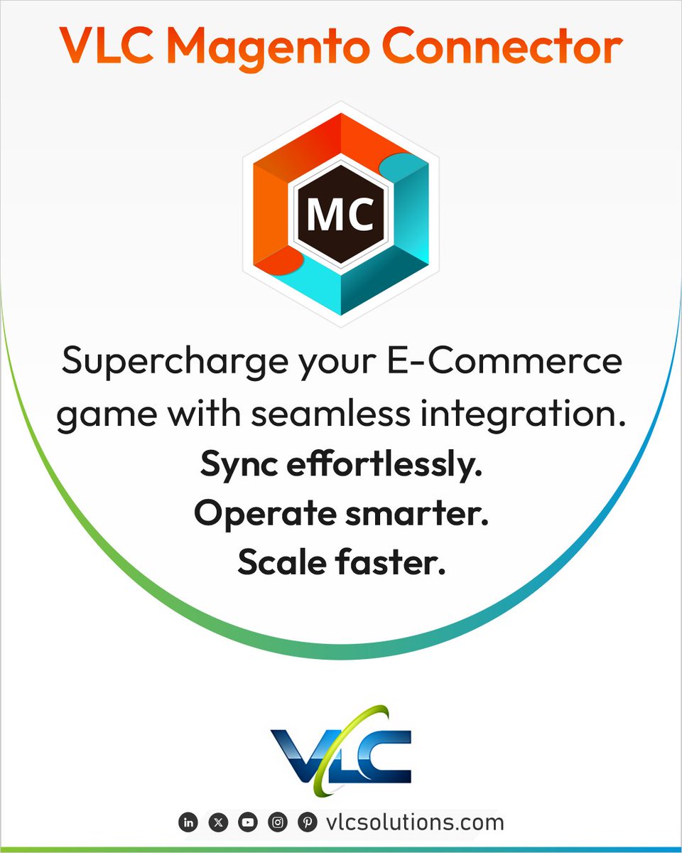 vlcsolutions's tweet image. Streamline your eCommerce with the VLC Magento Connector. Achieve real-time sync, easy integration, and scalable performance for smoother, faster operations. Start your seamless experience today.
vlcsolutions.com/magento-connec…
#MagentoConnector  #SmartCommerce #MagentoSolutions