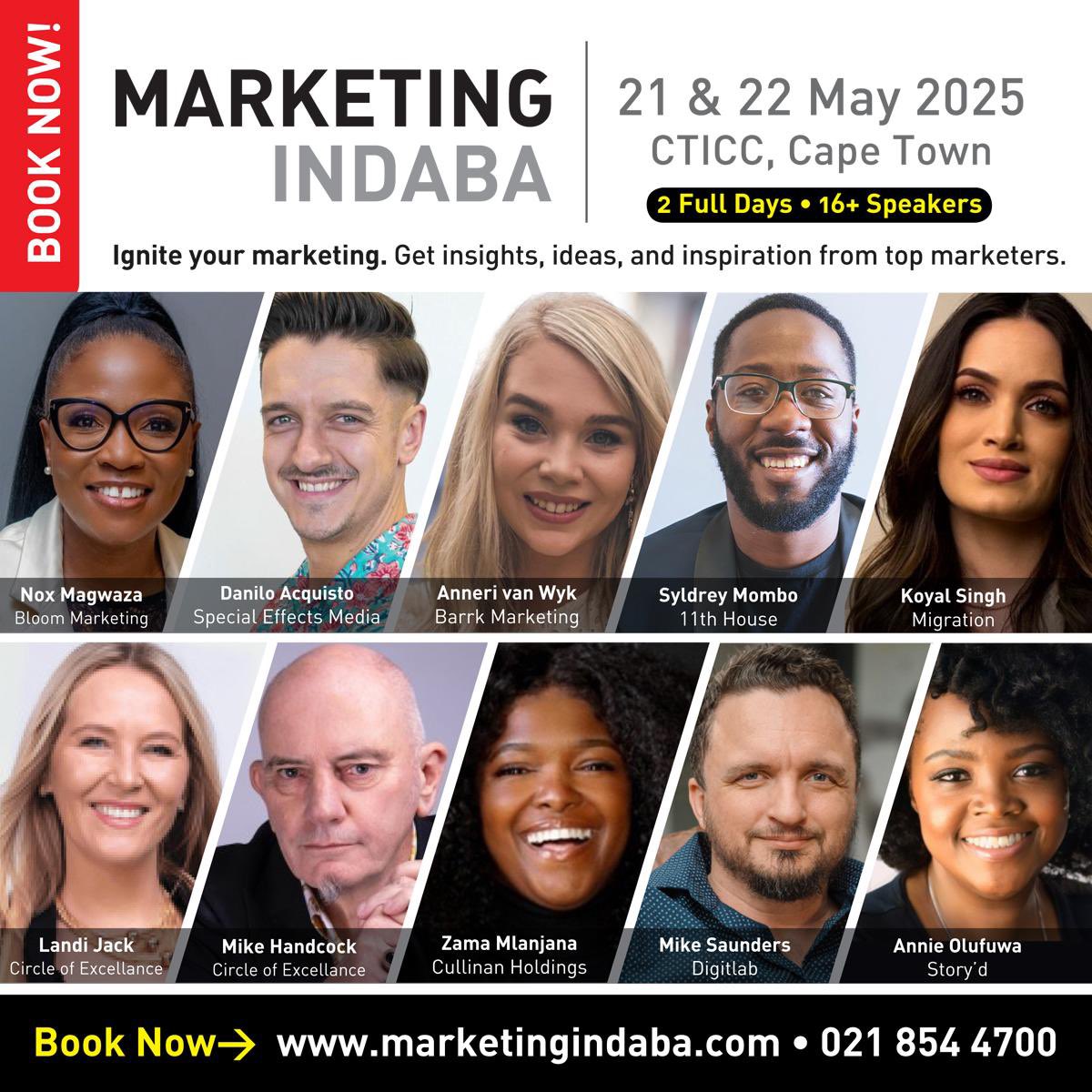 Join the 2025 Marketing Indaba at CTICC from 21 - 22 May 2025. For more, visit marketingindaba.com

#21YearsofExcellence
#21YearsofCTICC
#MarketingIndaba2025