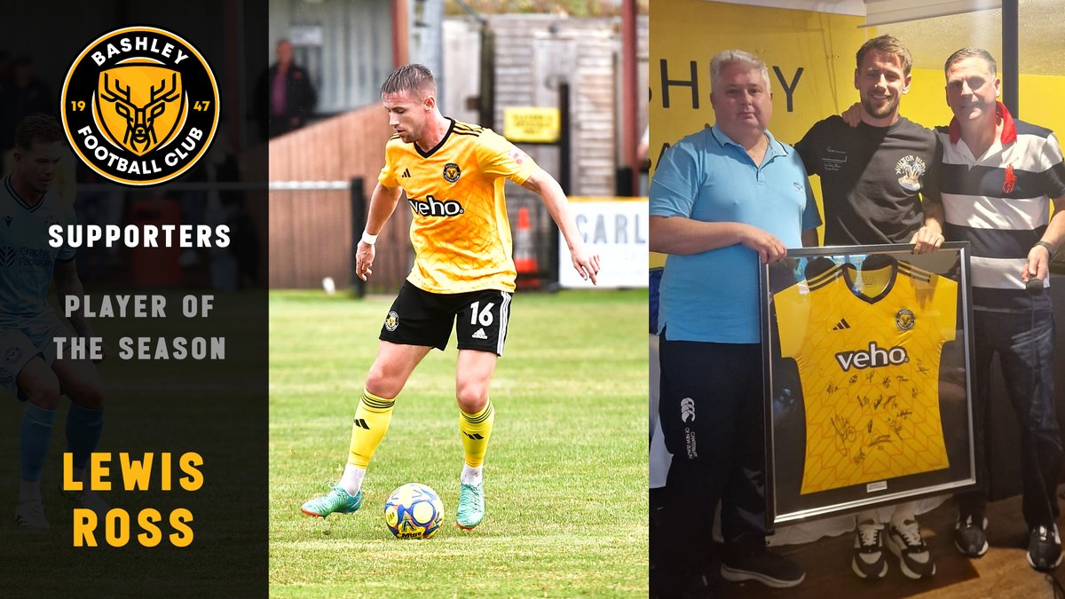 BASHLEY FC 24/25 PRESENTATION NIGHT

SUPPORTERS player of the season (presented by Steve Amey &amp; Dave Lewis)

LEWIS ROSS!!!

#UpTheBash