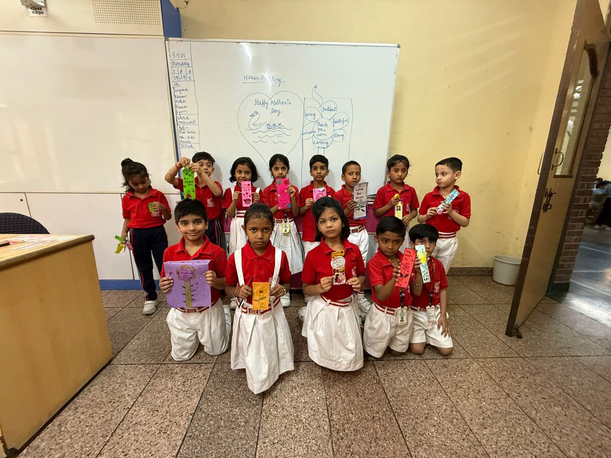 “During today’s house meeting, the children of Class II from Agni House created heartfelt bookmarks as tokens of love for their mothers. They also shared touching thoughts on how much their moms mean to them.” <a href="/sdg4all/">AhlconIntl4SDGs</a> <a href="/ShandilyaPooja/">Pooja Shandilya</a> <a href="/y_sanjay/">Sanjay Yadav</a> <a href="/pntduggal/">PUNEET DUGGAL</a> <a href="/Vandana_Dua_/">Vandana Dua</a>