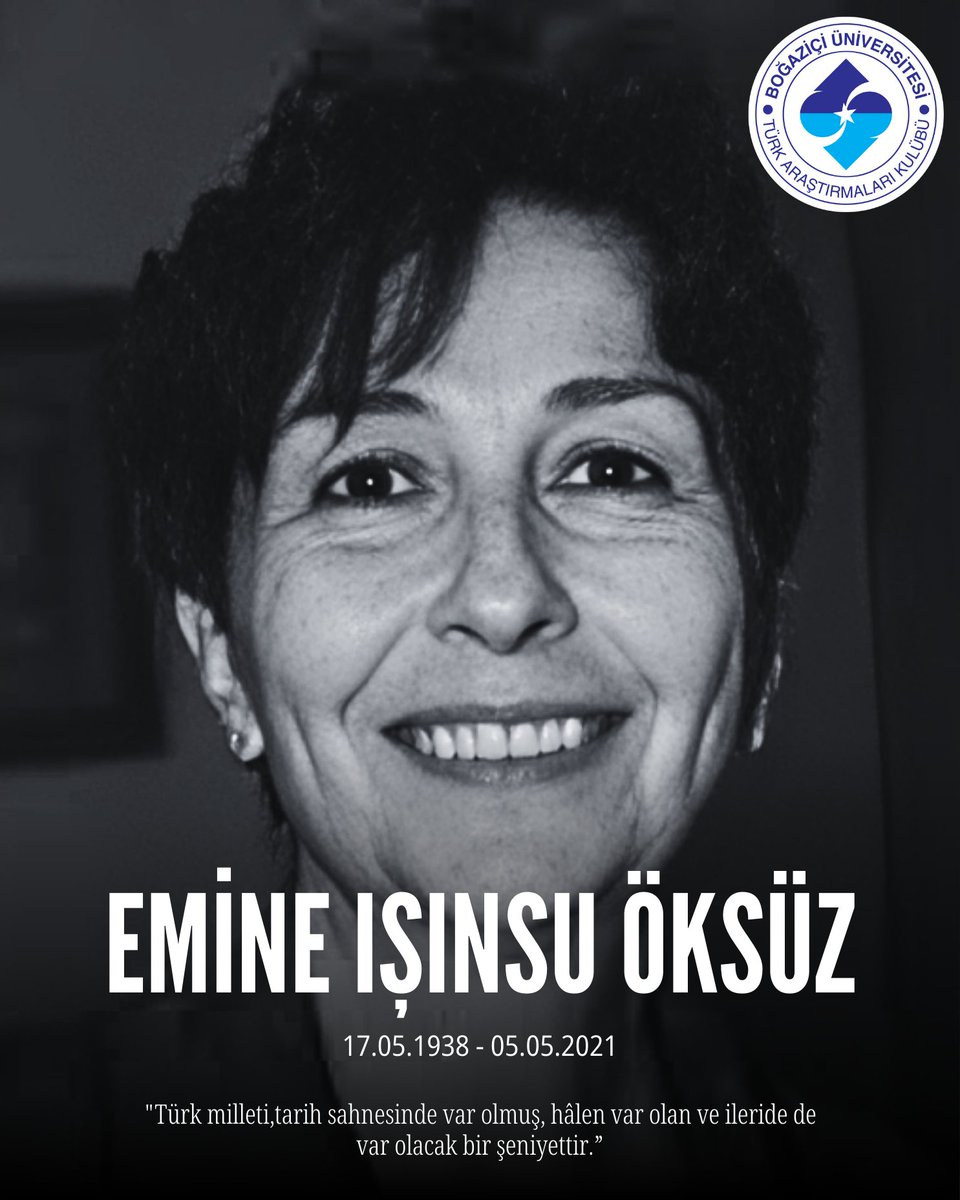 Çıkardığı Töre dergisiyle Türk milliyetçilerinin sesi ve vicdanı olan, yurt dışındaki öksüz Türklüğü ve "kadın"ı anlatarak yıllarca hikayelerine yüz çevrilen insanları kendi hikayelerine başkahraman yapan, azap topraklarında çiçekleri büyüten Emine Işınsu'yu rahmetle anıyoruz.