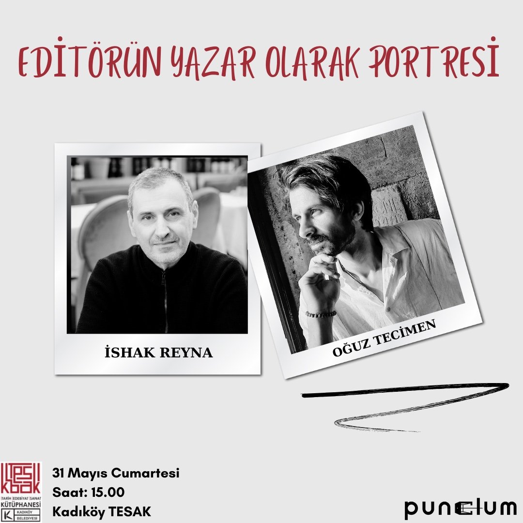 Punctum Söyleşileri'nde konuğumuz İshak Reyna. Oğuz Tecimen'in moderatörlüğü üstleneceği söyleşide yazarın, Tuşların Kardeşliği, Azınlık ve Kitapların Yolculuğu eserlerinden hareketle otobiyografik kurmacalar ve profesyonel okurluk gibi temalara uzanan bir sohbete eşlik edeceğiz.