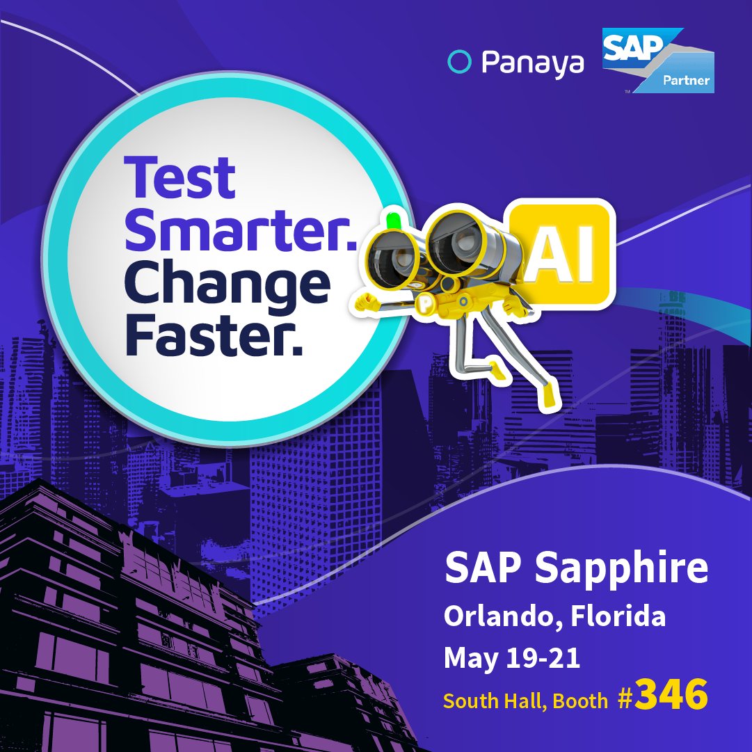 panaya's tweet image. Heading to @SAPSapphire Orlando? 😃🎢

Stop by Booth #346 (South Hall) to meet the #PanayaTeam and learn how our #AI-powered #SmartTesting &amp;amp; #ChangeIntelligence platform helps @SAP teams move faster, release with confidence, and eliminate testing chaos. 🚀✨

#Panaya #Event #SAP…