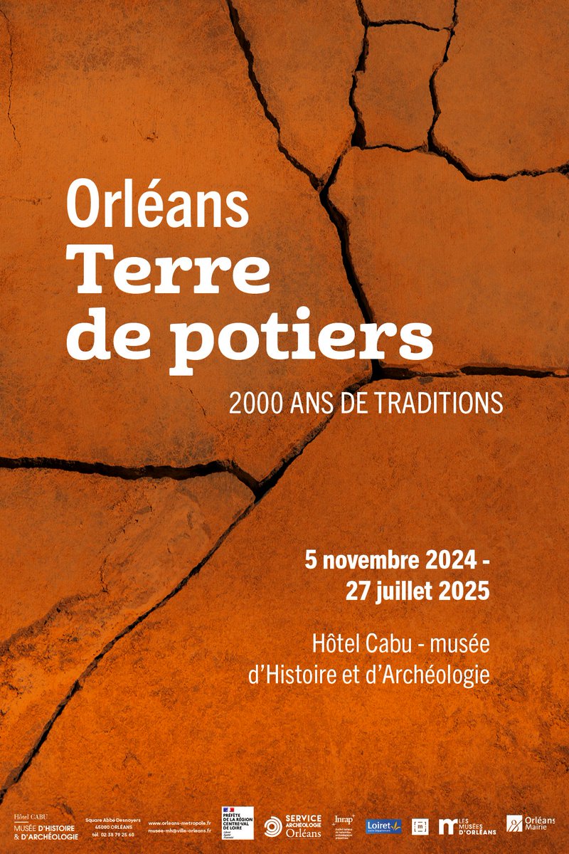 [🏺#Expo]
🔍Nouvelle conférence autour de l'expo "Terre de potiers - 2000 ans de traditions" le 15 mai au musée des Beaux-Arts à 18h30.

"Sur la réserve : La production et l’utilisation de vases de stockage à Saran durant le Moyen Âge", par S. Jesset (SAVO)

#orleans #archéologie