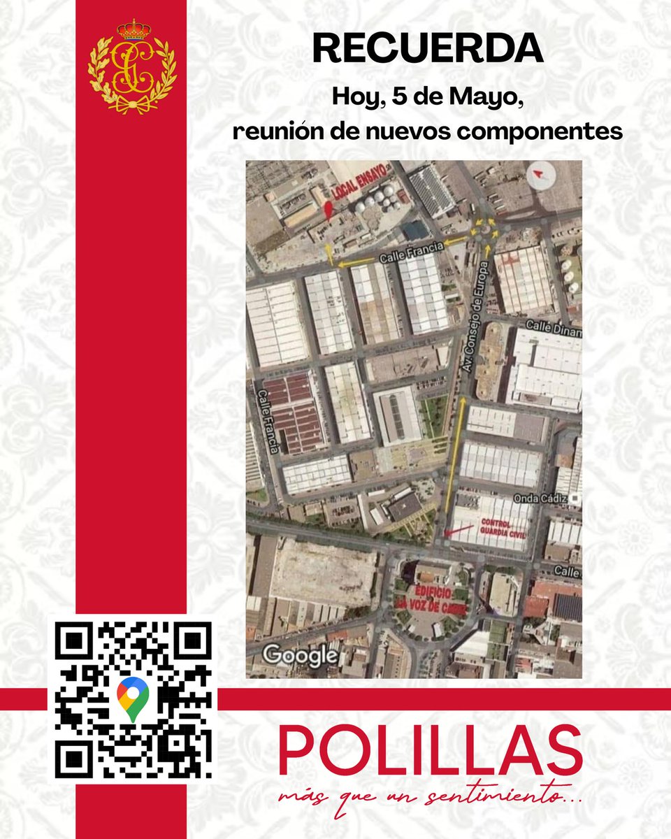 🟥⬛️ NUEVOS COMPONENTES

Recuerda, hoy 5 de Mayo, tendremos la reunión informativa para quienes quieran formar parte de nuestra agrupación. Os esperamos, esta tarde a las 20:00h , en nuestro local de ensayos.

𝑷𝒐𝒍𝒊𝒍𝒍𝒂𝒔, 𝒎𝒂́𝒔 𝒒𝒖𝒆 𝒖𝒏 𝒔𝒆𝒏𝒕𝒊𝒎𝒊𝒆𝒏𝒕𝒐...