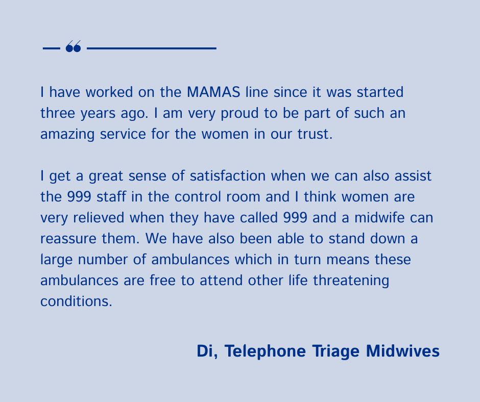 Our #FrimleyHealthFamily of midwives include those based within our dedicated telephone triage team - MAMAS - a single point of contact for any worries or concerns a mother has about pregnancy, labour and those first few weeks with baby. 

#IDM2025 #teamCMidO