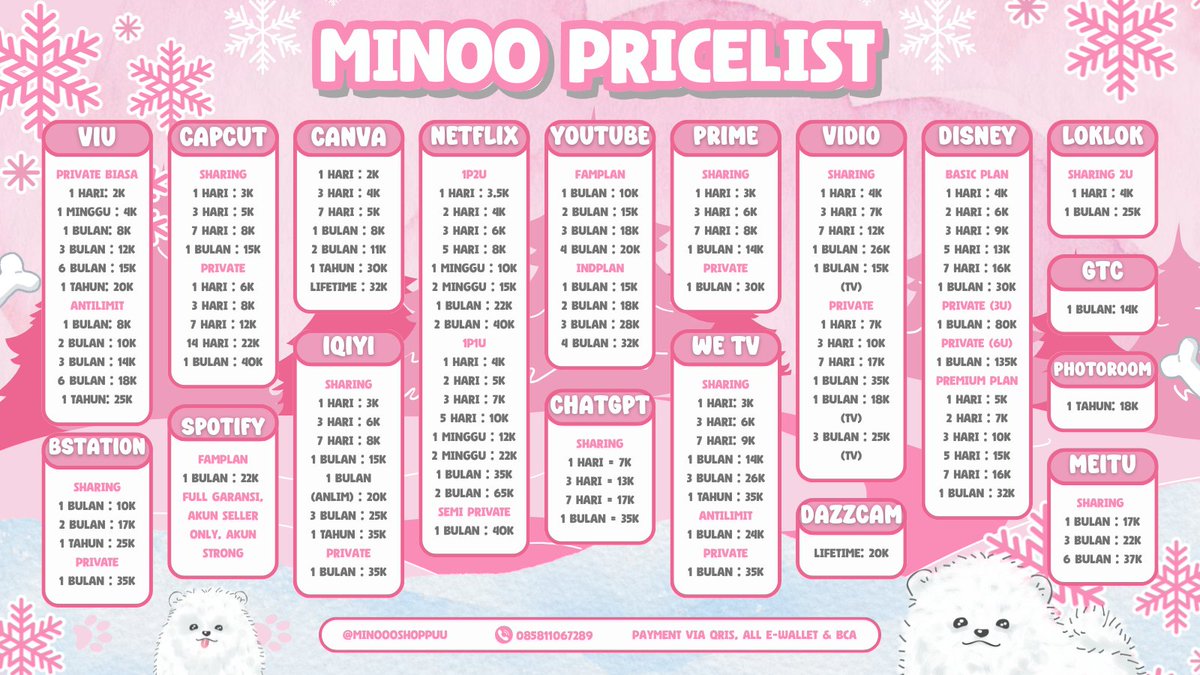 HELP RT YAA GUYSS !! 🎀✧༚ 𝒽𝒶𝓁𝓁𝑜𝓌 𝓈𝒶𝓎𝒶𝓃𝑔 ⁽⁽ଘ( ˊᵕˋ )ଓ⁾⁾
Mau beli pulsa, kuota, token, top-up FF/MI, atau app premium?
Mampir sini duluu yaa~
Dijamin happyy beli di toko ini! ♡ฅ^•ﻌ•^ฅ
💬 : wa.me/6285811067289 
#zonauang #zonajajan #zonaba