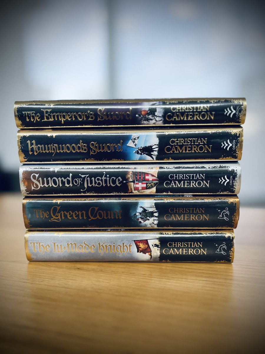 Celebrating the new Christian Cameron release by backfilling my collection.

<a href="/Phokion1/">Miles is leaving X for greener pastures</a> #Chivalry #TheVenetianHeretic #booktwt