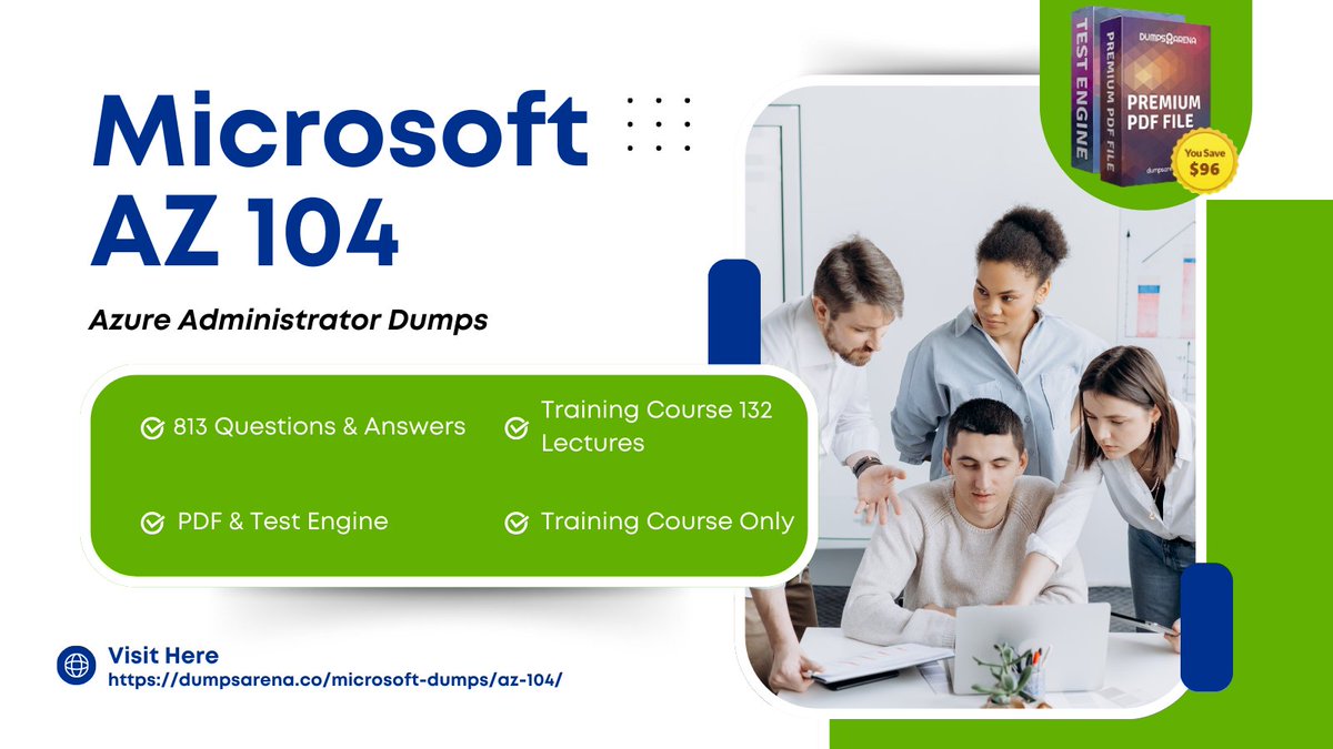 dumpsarena's tweet image. Preparing for the Microsoft AZ 104 Azure Administrator Dumps? Get ahead with the most accurate Azure Administrator Dumps!  Practice real questions, boost your confidence, and pass on the first try!
#AZ104 #AzureAdministrator #MicrosoftAzure #ExamDumps #ITcertification