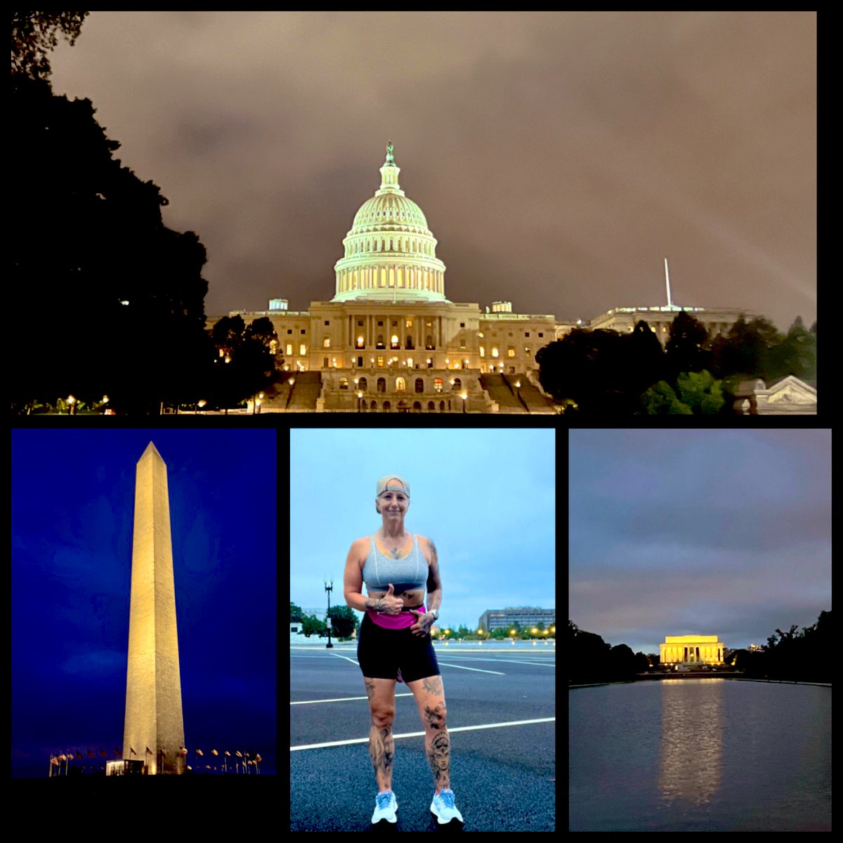 Beauty morning run around the mall. Fired up for the day!