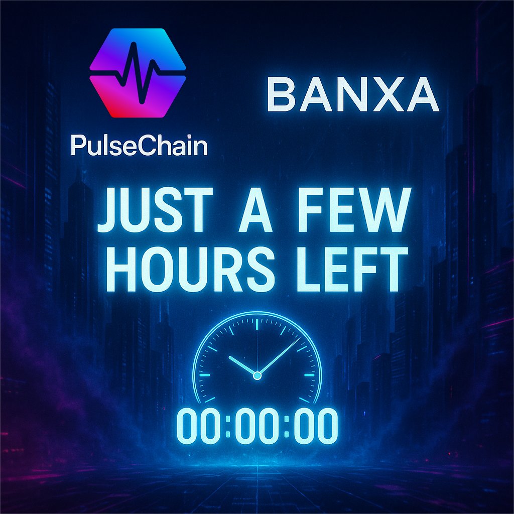 hexscout's tweet image. 🚀 This will be the biggest moment for PulseChain since launch.

BANXA is going live today — in just a few hours.

SUN has just doubled the liquidity and is gearing up for launch.

💳 Real money, straight into PulseChain. 
No bridges. No workarounds. This changes everything. 

💥…
