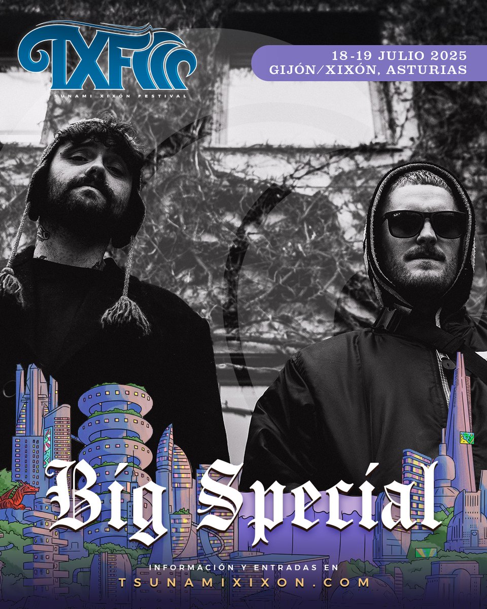 Tsunami Xixón Festival (@tsunamixixon) on Twitter photo Llega a Tsunami Xixón Festival 2025 Big Special <a href="/BIGSPECIAL_/">BIG SPECIAL</a> el dúo británico que está causando sensación 💣
En nuestro festival nos presentarán en directo los temas de su trabajo Postindustrial Hometown Blues 📀 Llega a Tsunami Xixón Festival 2025 Big Special <a href="/BIGSPECIAL_/">BIG SPECIAL</a> el dúo británico que está causando sensación 💣
En nuestro festival nos presentarán en directo los temas de su trabajo Postindustrial Hometown Blues 📀