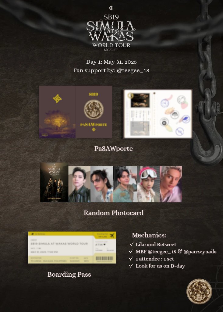 tEE gEE (@teegee_18) on Twitter photo Simula at Wakas Kick Off
May 31, 2025 (Day 1)
Fan support by <a href="/teegee_18/">tEE gEE</a>
🪨 Like & RT
🪨 MBF me & <a href="/PanzeyNails/">PanzeyNails</a>
🪨 1:1 ratio
🪨 Look for us on D-day
See you, A'tin!! 🖤
<a href="/SB19Official/">SB19 Official</a> #SB19
#SaWWorldTourKickoff
#SaWWorldTourFREEBIES #SB19SimulaAtWakas
#SaWWorldTour Simula at Wakas Kick Off
May 31, 2025 (Day 1)
Fan support by <a href="/teegee_18/">tEE gEE</a>
🪨 Like & RT
🪨 MBF me & <a href="/PanzeyNails/">PanzeyNails</a>
🪨 1:1 ratio
🪨 Look for us on D-day
See you, A'tin!! 🖤
<a href="/SB19Official/">SB19 Official</a> #SB19
#SaWWorldTourKickoff
#SaWWorldTourFREEBIES #SB19SimulaAtWakas
#SaWWorldTour