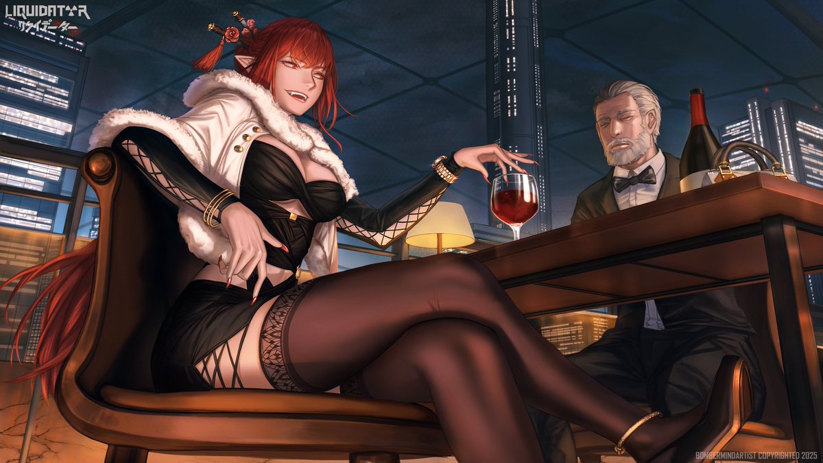 BombermindA's tweet image. Chapter 12
Rogue meets her butlor Daniel osborn at  luxuriuos bar on top of the 5 stars hotel.
#AnimeArt 
#liquidator
#animegirl