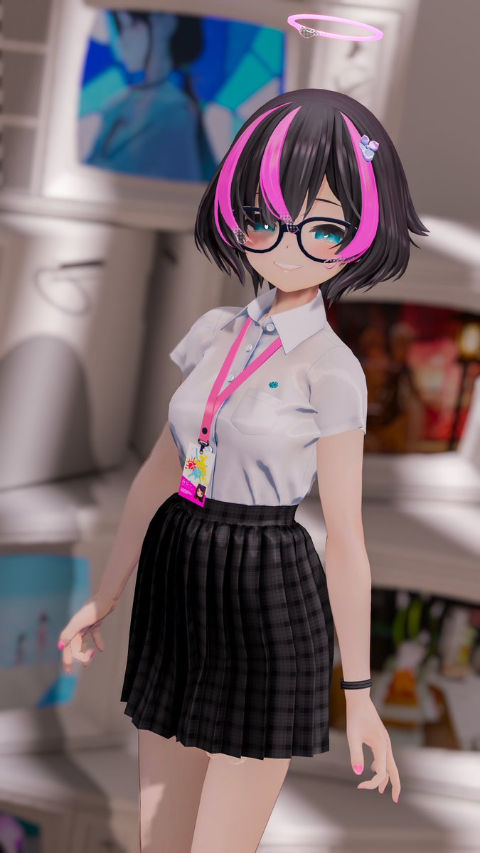 Milly_VRC's tweet image. ：固定用： 
#VRChat自己紹介カード 
普段は一人でワールド巡って写真を撮る事が多いです。