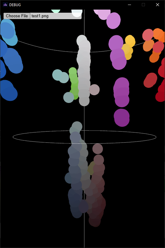 DotNETCSer's tweet image. テトリスの画像を盤面起こしするやつの高精度化したいから、現状把握のためにテトリスの盤面の色情報をHSV空間に表示するvisualizer作ってみたんだけど、knnで分類するには背景の色とお邪魔が近すぎて無理そう
ランダムフォレストで条件分岐ベースで作った方がいいのかな