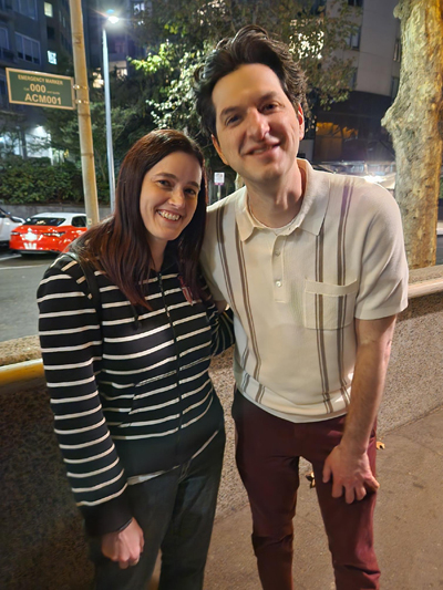 Illyria13's tweet image. Saw @rejectedjokes & Friends in Melbourne, it was fantastic, hope they come back to Oz again! Ben & co. did stage door afterwards which was lovely. Was thrilled to meet & get a photo with Ben, even though I got nervous and didn't say much 😅 #BenSchwartz #BenSchwartzandFriends