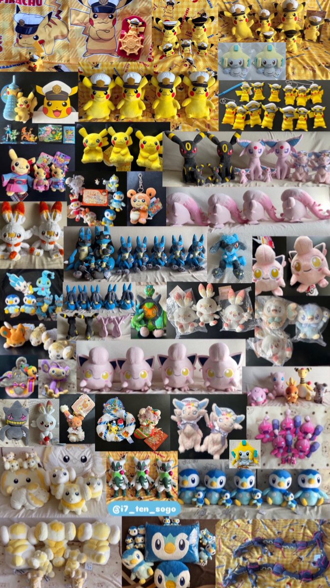 ルカリオぬいぐるみ配給やばすぎる😹🙏🏻💙💛 一番くじは色違いでは無