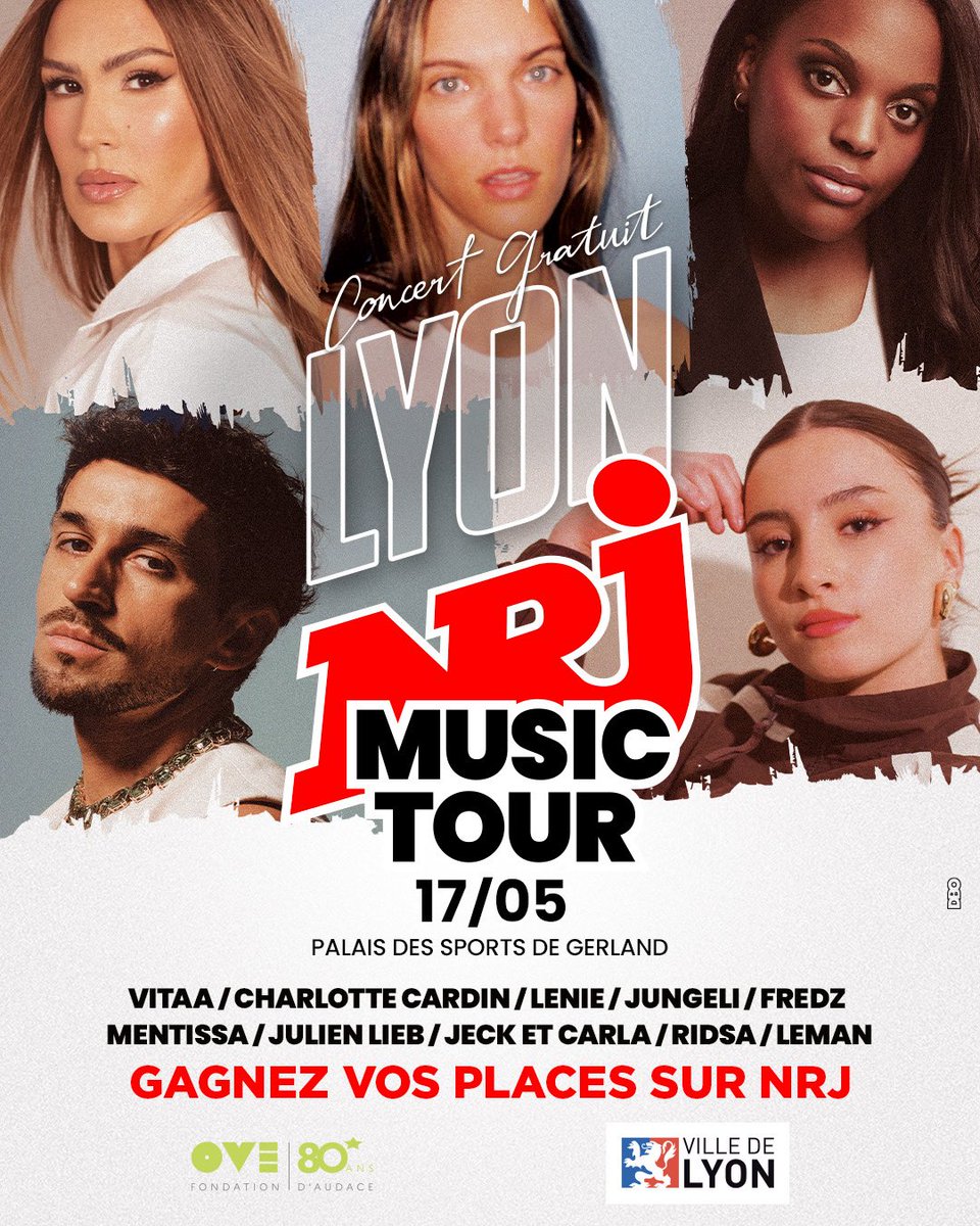 📍Dans moins de deux semaines, on vous donne rendez-vous au NRJ Music Tour de Lyon ! 

Pour gagner vos places : 
👉 Follow <a href="/NRJhitmusiconly/">NRJ</a> 
👉 Like + repartage ce post
👉 Commente avec le pote avec qui tu veux y aller 
👉 Être dispo à Lyon le 17 mai

Bonne chance et rendez-vous