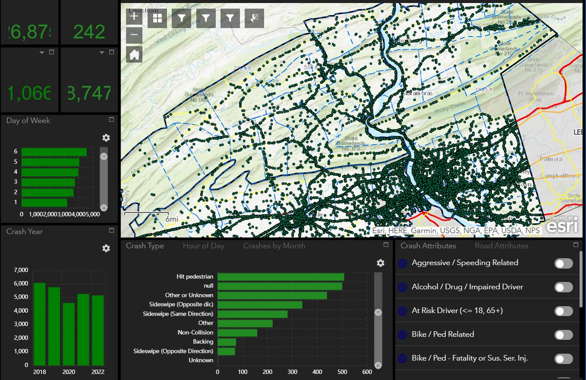Our regional "Crash App" has been updated to include PennDOT’s latest data, now covering 2019-2023. You can use this free tool to find accidents by location, type, time period and more: sbee.link/dcp7yukv3n #CumberlandCounty #DauphinCounty #PerryCounty #CentralPA
