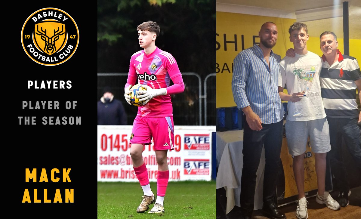 BASHLEY FC 24/25 PRESENTATION NIGHT

PLAYERS player of the season (presented by Jack Williamson &amp; Dave Lewis)    

MACK ALLAN!!!    

#UpTheBash
