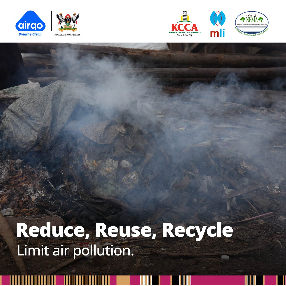 #DYK that a large portion of the waste in Kampala is not managed properly, leading to the release of harmful substances due to open waste burning. Let’s protect the air we breathe by reducing, reusing and recycling. #CleanAir4Africa
Read more here 🔗bit.ly/3RR5ltU