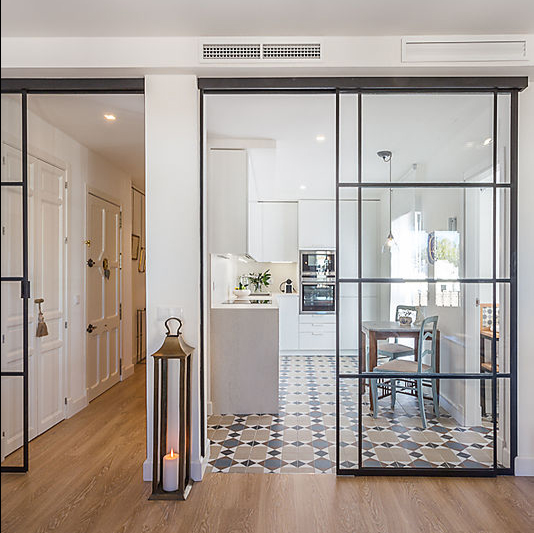 Create the ideal interior door system with CRL Brooklyn, combining the minimalistic style of a matte black frame with a door design that makes the very best use of natural light within a home. 
.
#partition #slidingpartition #slidingdoor