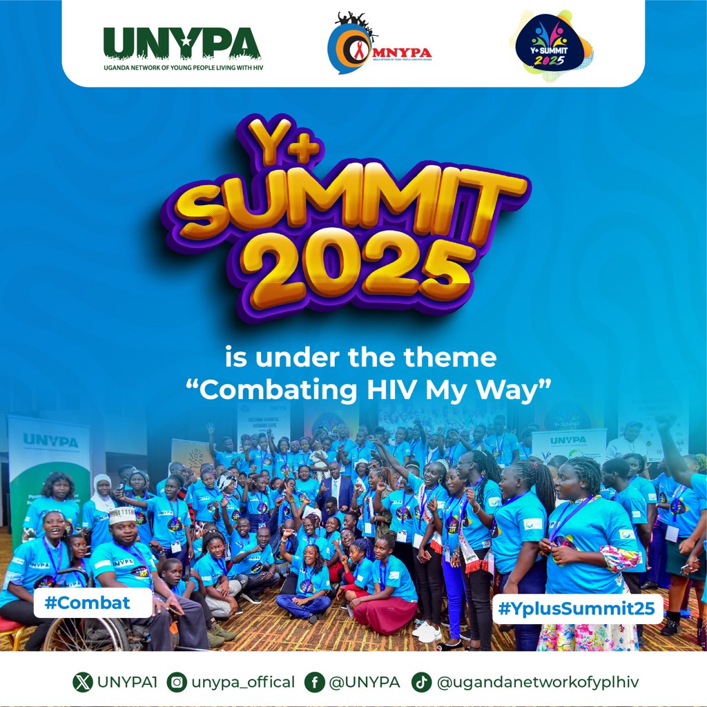 We’re rewriting the script on HIV boldly, loudly, and our way! 

The #YplusSummit25 organised annually by <a href="/UNYPA1/">Uganda Network of Young People Living with HIV</a> is here under the theme ‘Combating HIV My Way’. 

Because every YPLHIV deserves to be seen, heard, and empowered. 

#Combat