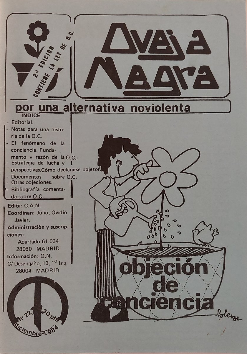Archivos Estatales (@archivosest) on Twitter photo 🗓️El #DíaInternacionalDeLaObjeciónDeConciencia, el Archivo Histórico de los Movimientos Sociales (#AHMS) de <a href="/culturagob/">Ministerio de Cultura</a> ha preparado una efeméride especial.
🔗Explora cómo la objeción de conciencia marcó la historia de los movimientos antimilitaristas: cultura.gob.es/cultura/areas/… 🗓️El #DíaInternacionalDeLaObjeciónDeConciencia, el Archivo Histórico de los Movimientos Sociales (#AHMS) de <a href="/culturagob/">Ministerio de Cultura</a> ha preparado una efeméride especial.
🔗Explora cómo la objeción de conciencia marcó la historia de los movimientos antimilitaristas: cultura.gob.es/cultura/areas/…