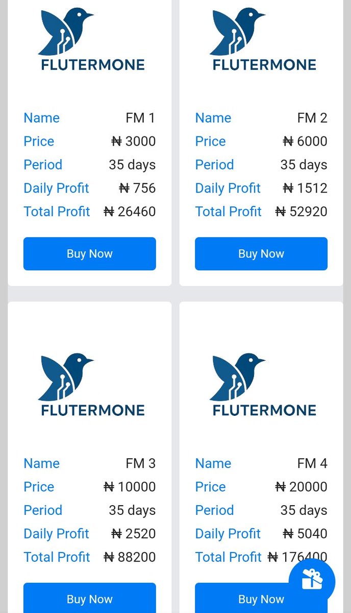 AkabeIsmaila's tweet photo. @Naija_PR FLUTERMONE, they offer a small amount of investment opportunity, which starts from 3,000 Naira to a million Naira. So with as low as 3,000 Naira you can invest, then be earning little income daily.

Registration is simple, just visit
https://t.co/vnKITi9nSZ https://t.co/m6EIbOezXy