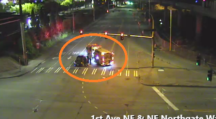 SFD activity blocking the right NB lane of NE