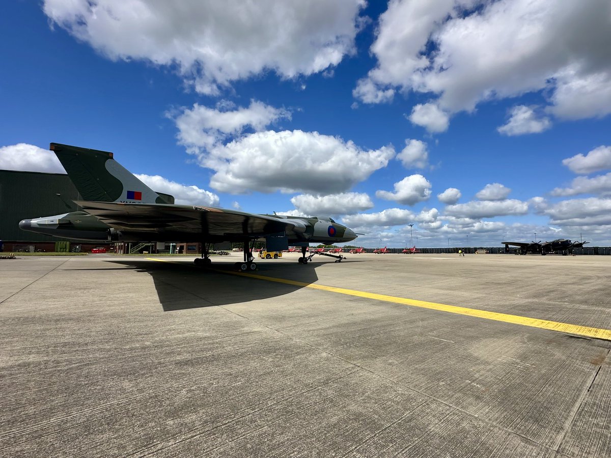 RAF BBMF (@rafbbmf) on Twitter photo We’re starting out from @rafwaddington, ahead of todays #VE80 flypast!
A lovely day to share the pan with the Avro Vulcan and the <a href="/rafredarrows/">Red Arrows</a> ✈️
#BBMF #Lancaster #Flypast #London #VE80 We’re starting out from @rafwaddington, ahead of todays #VE80 flypast!
A lovely day to share the pan with the Avro Vulcan and the <a href="/rafredarrows/">Red Arrows</a> ✈️
#BBMF #Lancaster #Flypast #London #VE80