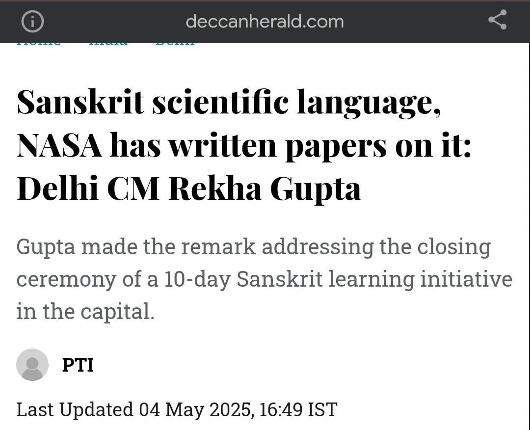 NASA: National Authority for Sanskrit &amp; Ayurveda 🤣