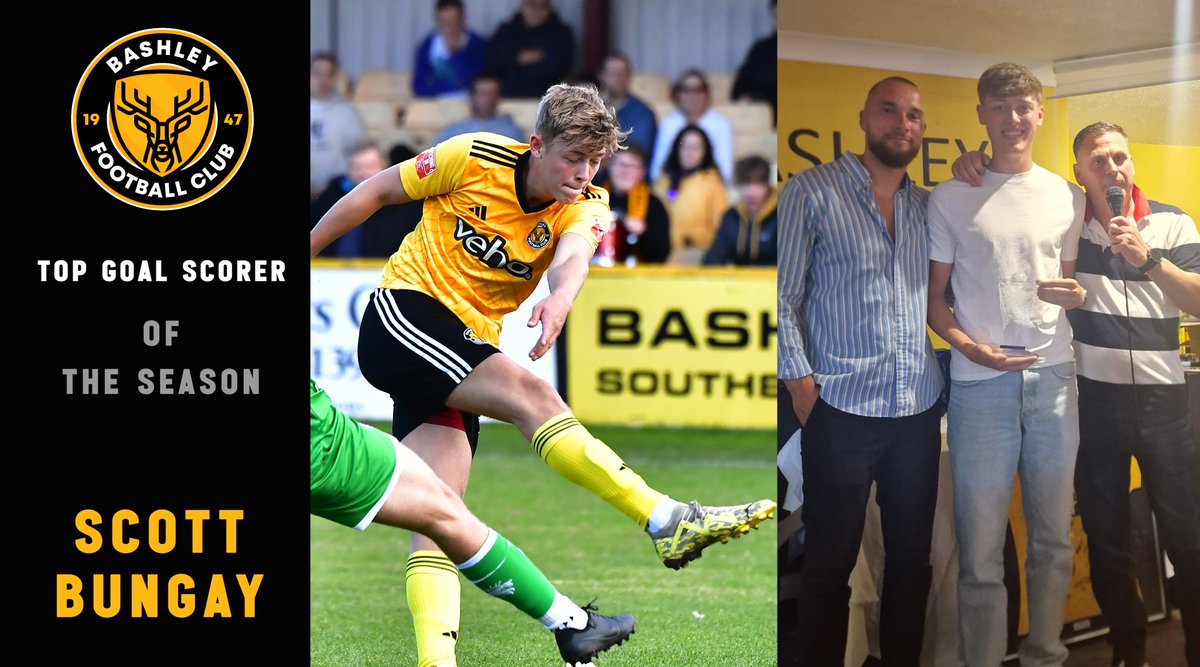 BASHLEY FC 24/25 PRESENTATION NIGHT

TOP GOAL SCORER of the season (presented by Jack Williamson &amp; Dave Lewis)        

SCOTT BUNGAY!!!        

#UpTheBash