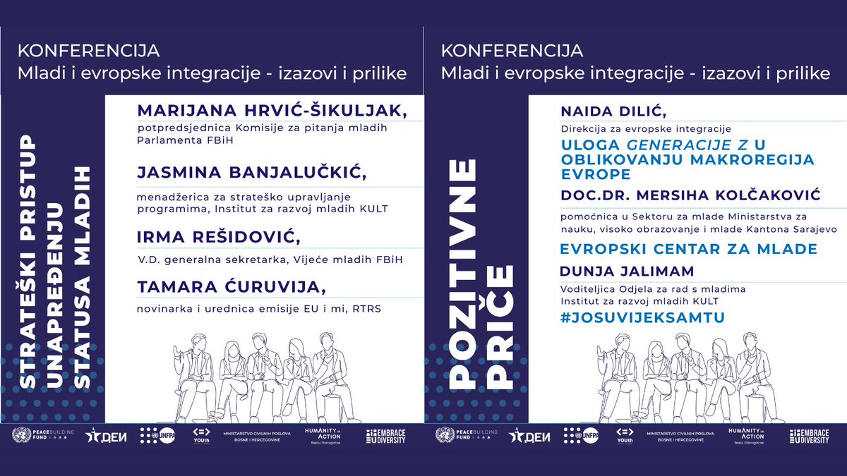 Direkcija_za_EI (@direkcija_ei) on Twitter photo Ostala su još dva dana do konferencije “Mladi i evropske integracije: Izazovi i prilike”, koju organizujemo sa <a href="/UNFPABiH/">UNFPA in BiH</a> , u saradnji sa <a href="/MCP_BiH/">Ministarstvo civilnih poslova Bosne i Hercegovine</a> i organizacijom Humanity in Action.
#Konferencija #mladi #Networking #evropskeintegracije #7maj Ostala su još dva dana do konferencije “Mladi i evropske integracije: Izazovi i prilike”, koju organizujemo sa <a href="/UNFPABiH/">UNFPA in BiH</a> , u saradnji sa <a href="/MCP_BiH/">Ministarstvo civilnih poslova Bosne i Hercegovine</a> i organizacijom Humanity in Action.
#Konferencija #mladi #Networking #evropskeintegracije #7maj