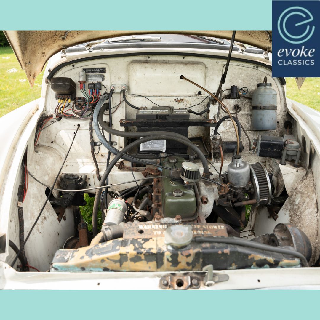 EvokeClassics's tweet photo. LIVE AT AUCTION
1959 Morris Minor 1000 Convertible
https://t.co/1l04ed2KEt
Factory built convertible
Heritage Certificate
MOT’d until 21st April 2026
2 former keepers
Restored in 2005
HPI Clear
#MorrisMinor #Moggy #Minor1000 #MinorConvertible https://t.co/RjFupaad0G
