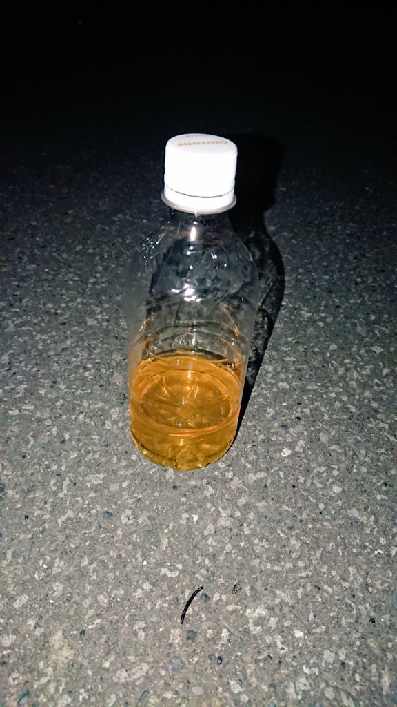 おしっこしたペットボトル道端に置いてきた！
