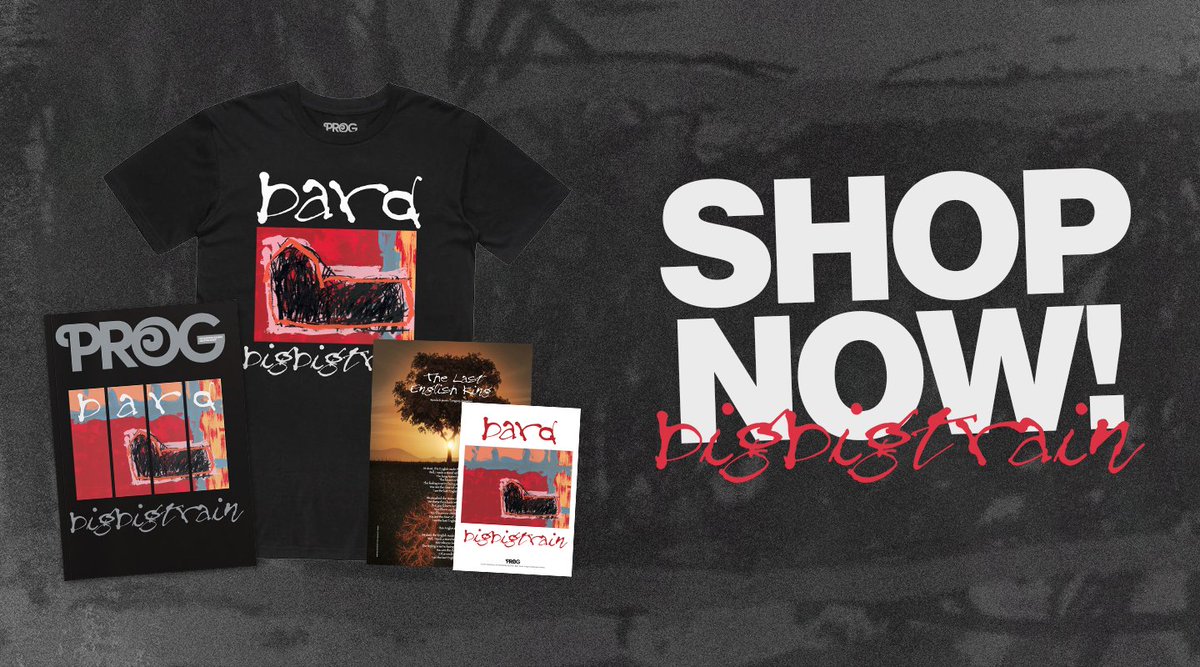 ProgMagazineUK (@progmagazineuk) on Twitter photo Get a fantastic and exclusive <a href="/bigbigtrain/">Big Big Train</a> Bard t-shirt you can't buy anywhere else! You also get a signed lyric sheet for The Last English King and a copy of Prog 159 with a unique BBT Bard front cover with our limited edition bundle...
Get yours here: bit.ly/prog159_BBT Get a fantastic and exclusive <a href="/bigbigtrain/">Big Big Train</a> Bard t-shirt you can't buy anywhere else! You also get a signed lyric sheet for The Last English King and a copy of Prog 159 with a unique BBT Bard front cover with our limited edition bundle...
Get yours here: bit.ly/prog159_BBT