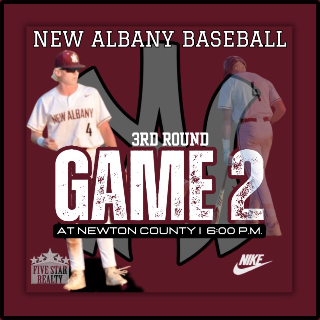 🏆Five Star Realty Game Day🏆
🚌 Road Dogs
⚾️  @ Newton County
📅 Today
⏰6:00 p.m.
📍Newton County High School
📊 Follow Live Stats on Game Changer