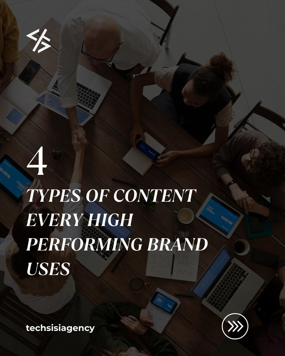 TechSisiAgency's tweet image. This is the secret to the content high-performing brands create. 

#TechSisiAgency
#SocialMedia
#ContentTypes
#DigitalAgency
#DigitalMarketing