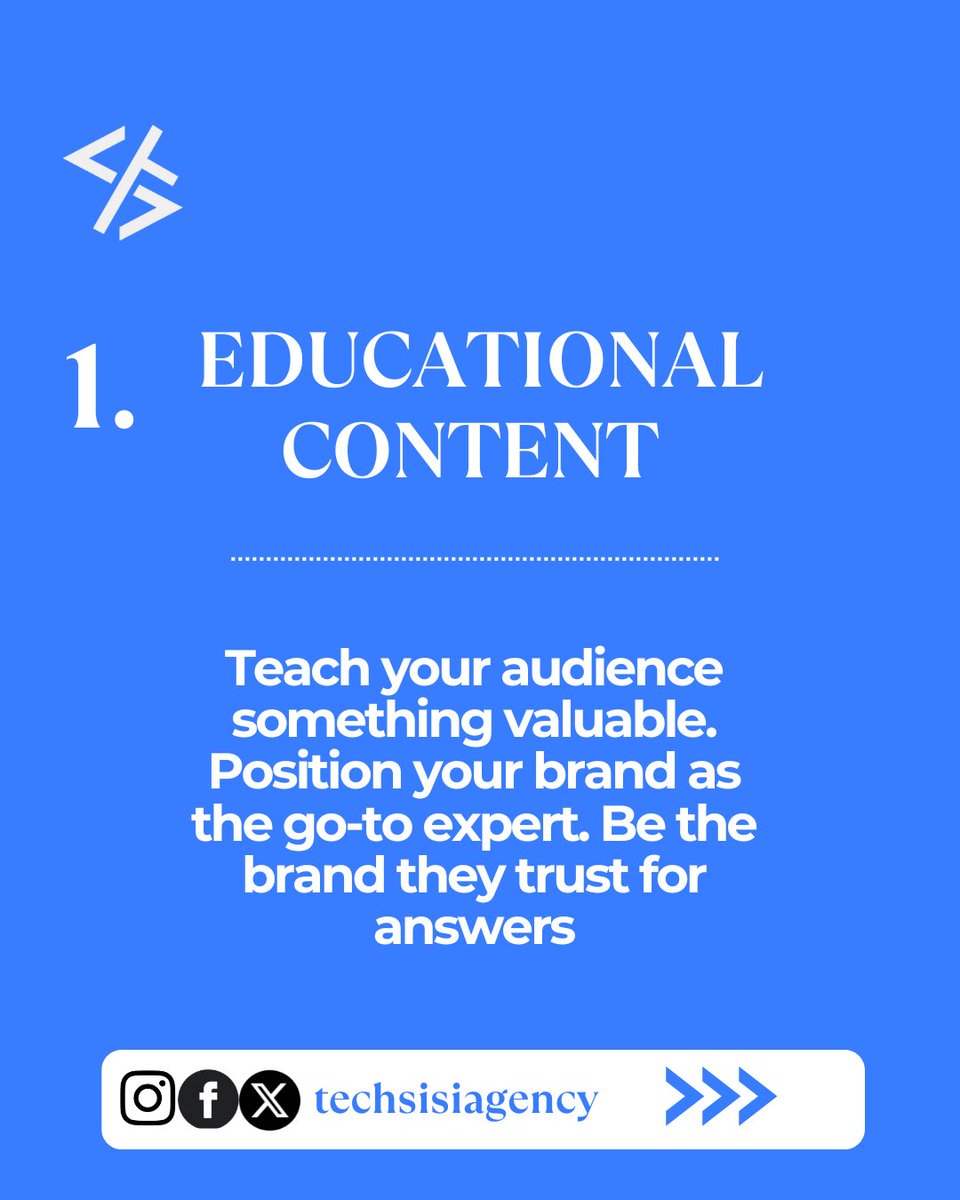 TechSisiAgency's tweet image. This is the secret to the content high-performing brands create. 

#TechSisiAgency
#SocialMedia
#ContentTypes
#DigitalAgency
#DigitalMarketing