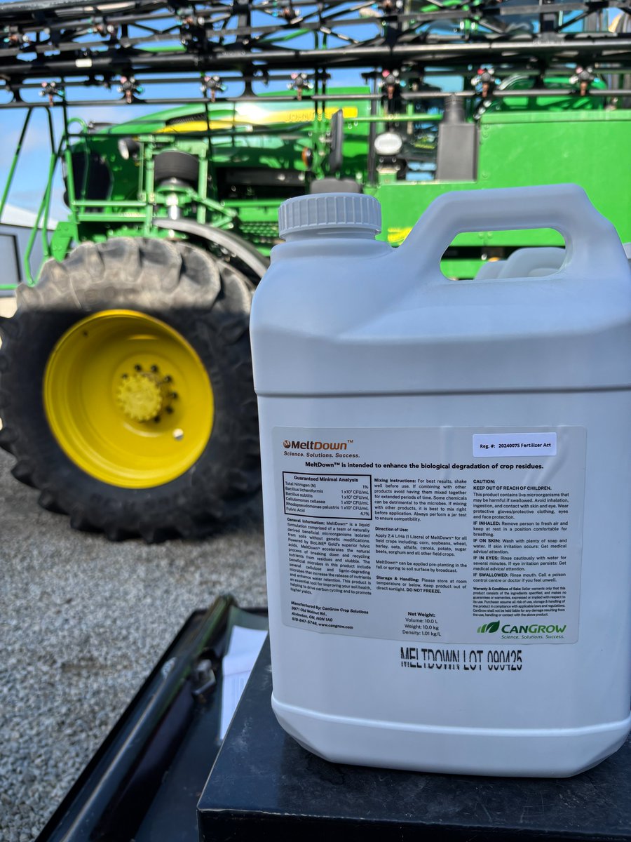 CanGrow MeltDown was applied to last year’s corn crop residue this past weekend! Reclaim those investment dollars!💲
The most complete and advanced tool for managing and recycling the nutrients tied up in crop residue. A microbial team with a food source provides faster