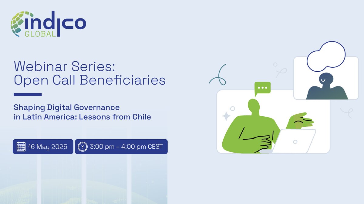 🇨🇱 How is Chile shaping the future of digital governance in Latin America?

Join our next #InDiCoGlobal webinar to learn how regulation, standards, and cooperation are evolving across the region.

🗓️ 16 May | 3:00 CEST

🔗 indico-global.eu/event/indico-g…
