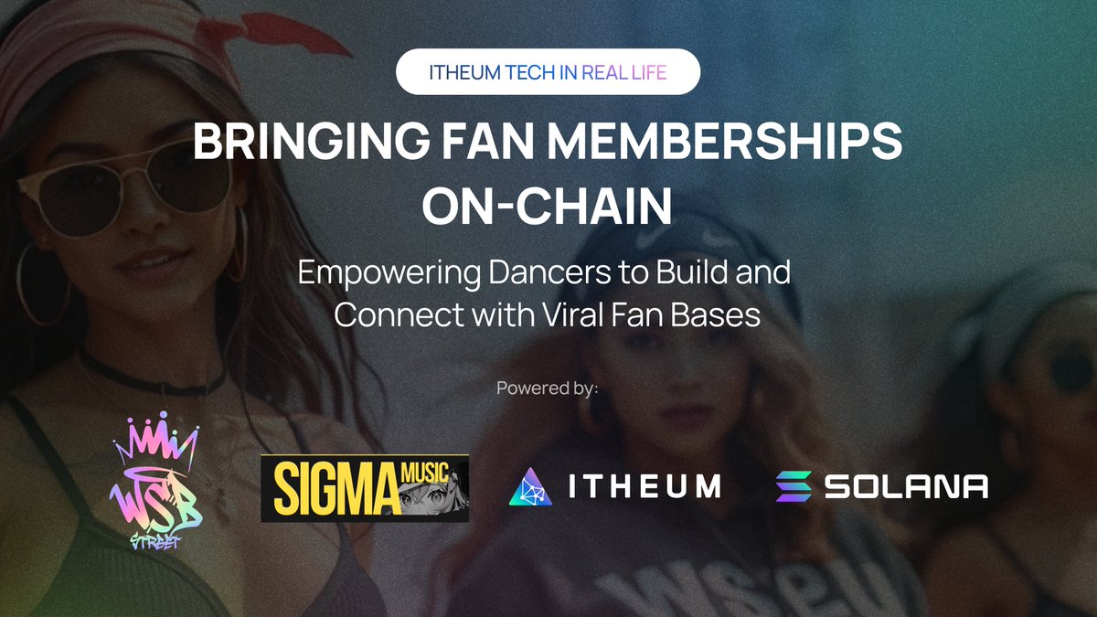 🚨 Real-world Web3 adoption just dropped 👟🎤

Street dance meets blockchain at WSB Dubai Dance Finals — powered by Itheum + <a href="/SigmaXMusic/">Sigma Music AI</a> + World Supremacy Battlegrounds (WSB)

• Tokenized fan memberships (Data NFTs)
• Revenue-sharing raffles for fans 💸
• Artists unlock new
