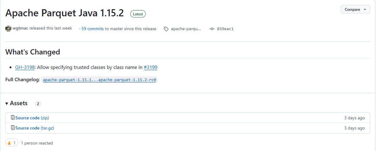 TweetThreatNews's tweet image. A serious vulnerability (CVE-2025-46762) in Apache Parquet Java allows remote code execution via insecure parquet-avro module schema parsing. All versions up to 1.15.1 are affected. Upgrade to 1.15.2. ⚠️ #JavaSecurity #DataBreach #USA
link: ift.tt/OcZ1rBb