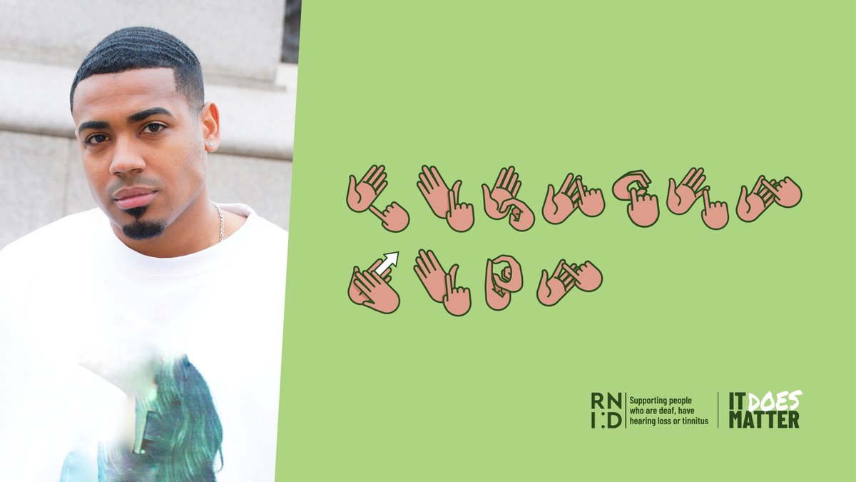 RNID's tweet image. This #DeafAwarenessWeek, we&apos;ll be sharing stories from a number of celebs who are supporting this week.

This week its important to raise awareness of the barriers that deaf people and people with hearing loss face.

Whose names are spelt out in BSL fingerspelling below?