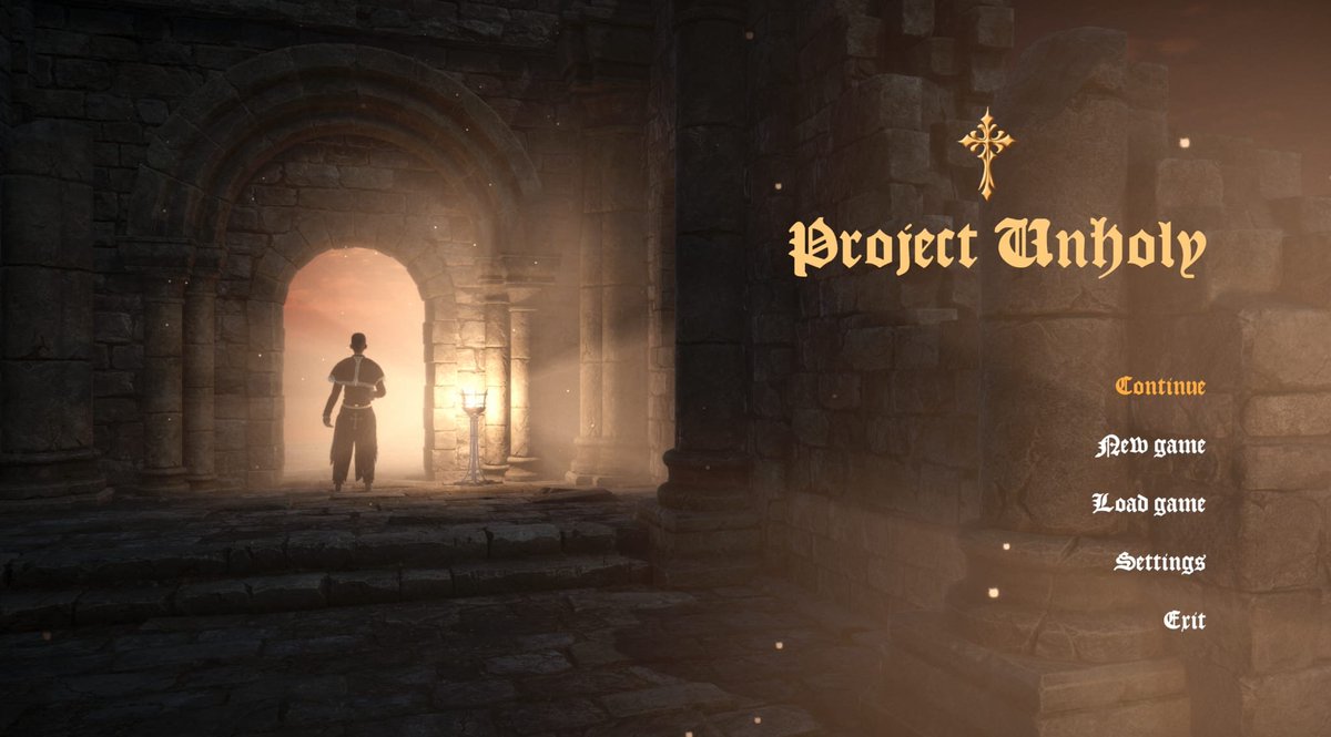 StormyDayGames's tweet photo. Primer esquema de diseño para el menú principal de Project Unholy, ¿qué os parece? 🇪🇦 

First design sketch for Project Unholy's main menu, what do you think? 🇬🇧 https://t.co/kgbfcbXU63