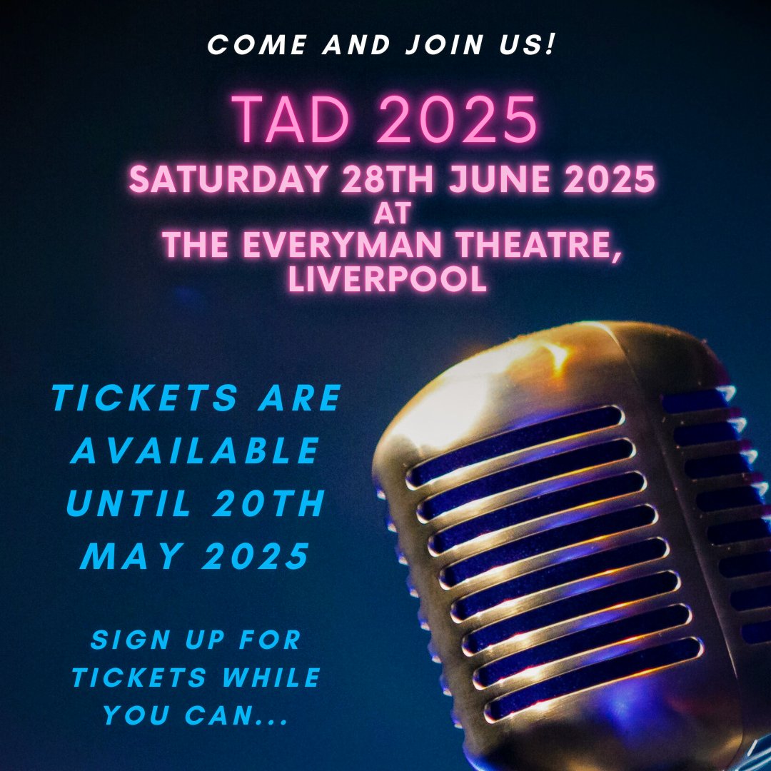 The closing date for #TAD2025 tickets is 20/05/25!

Come and hear from the amazing speakers and spend time with many of the #T1D community.

TAD also welcomes professionals associated with T1D care as part of their learning experience💙

Get tickets here - tinyurl.com/54npkktf