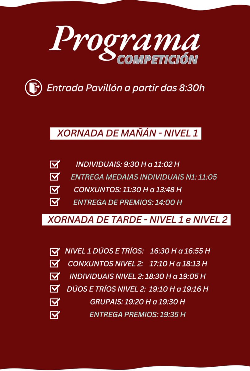 7º TORNEO INTERESCUELAS XIMNASIA RITMICA FASE II LIGA NORTE 

A conta atrás xa comezou…
Queda pouco!
O 𝟳º 𝗧𝗼𝗿𝗻𝗲𝗼 𝗜𝗻𝘁𝗲𝗿𝗲𝘀𝗰𝗼𝗹𝗮𝘀 𝗱𝗲 𝗫𝗶𝗺𝗻𝗮𝘀𝗶𝗮 𝗥𝗶́𝘁𝗺𝗶𝗰𝗮 chega a Negreira!  <a href="/NegreiraC/">Concello de Negreira</a>