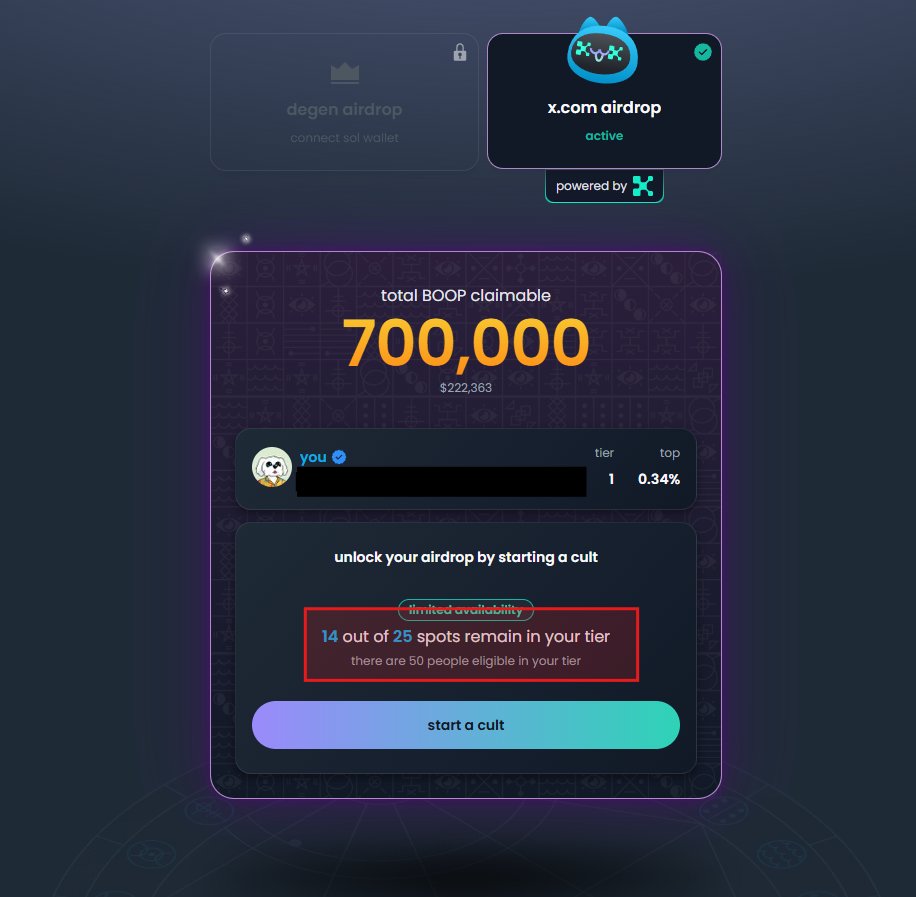 Speaking of <a href="/boopdotfun/">boop</a>!

11 of the 25 Tier 1 Airdrop Participants HAVE taken the airdrop and launched a memecoin for the requirement

If you are in the tier 1, the value of $BOOP still has this at ALMOST a quarter million dollars.

It seems the consistent narrative right now is